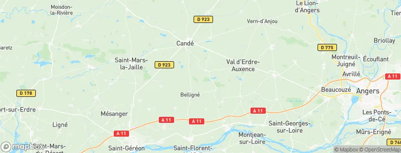 Pays de la Loire Region, France Map
