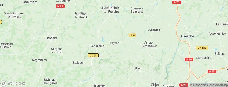 Payzac, France Map