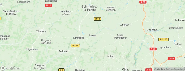 Payzac, France Map