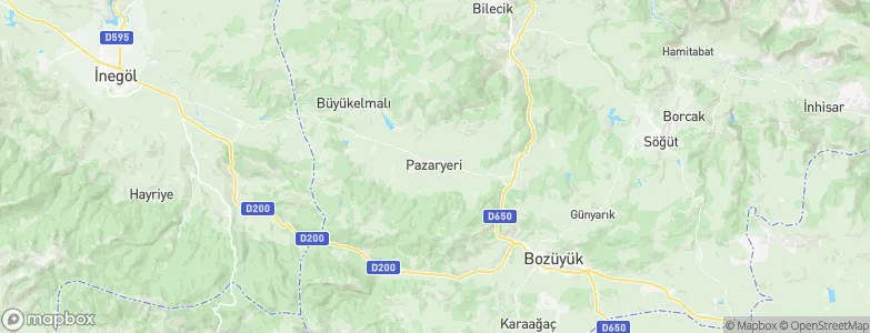 Pazaryeri, Turkey Map
