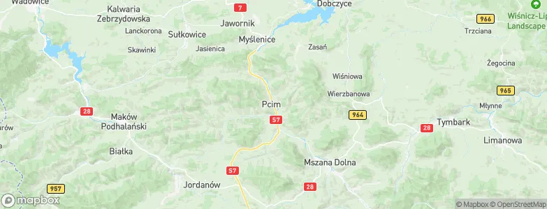 Pcim, Poland Map