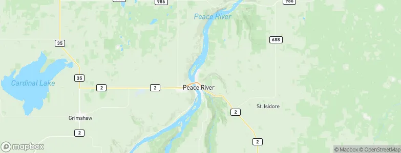 Peace River, Canada Map