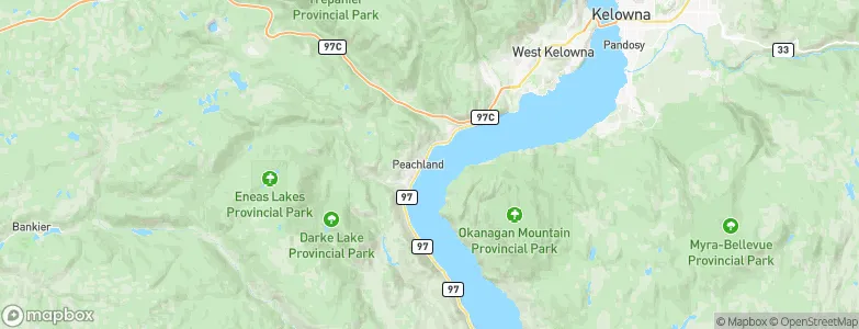 Peachland, Canada Map