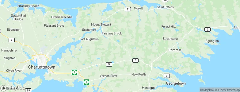 Peakes, Canada Map