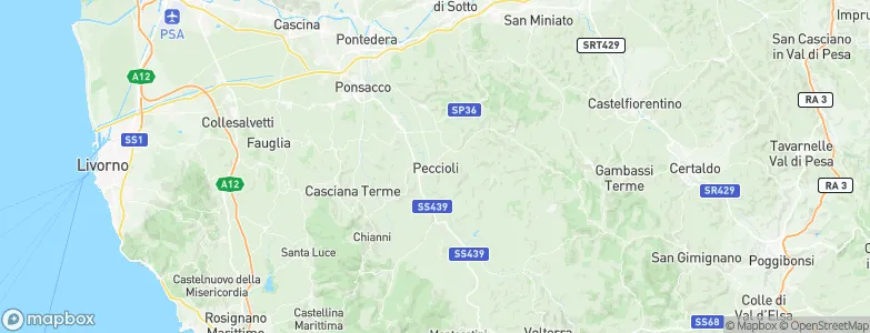 Peccioli, Italy Map