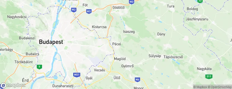 Pécel, Hungary Map