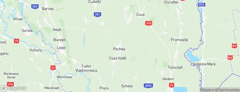 Pechea, Romania Map