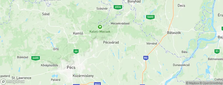 Pécsvárad, Hungary Map