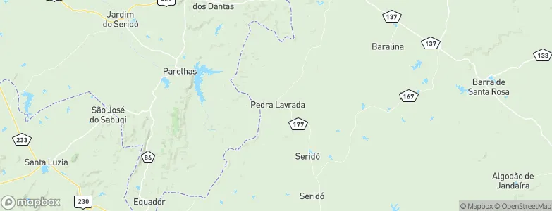 Pedra Lavrada, Brazil Map