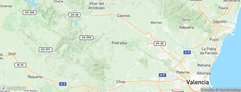 Pedralba, Spain Map