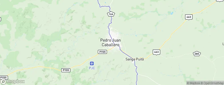 Pedro Juan Caballero, Paraguay Map