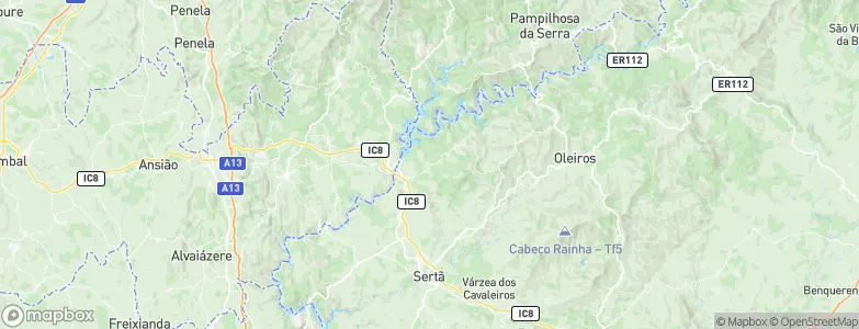 Pedrógão Pequeno, Portugal Map