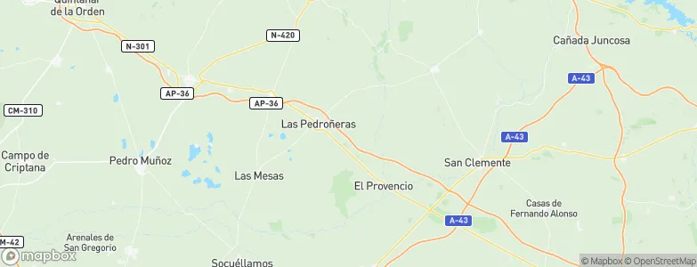 Pedroñeras, Las, Spain Map