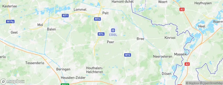 Peer, Belgium Map