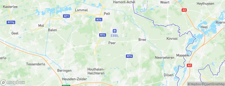 Peer, Belgium Map