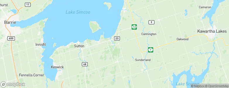 Pefferlaw, Canada Map