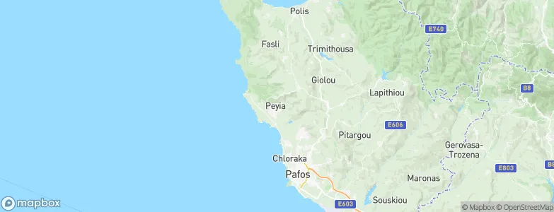 Pégeia, Cyprus Map