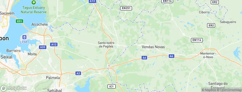 Pegões, Portugal Map