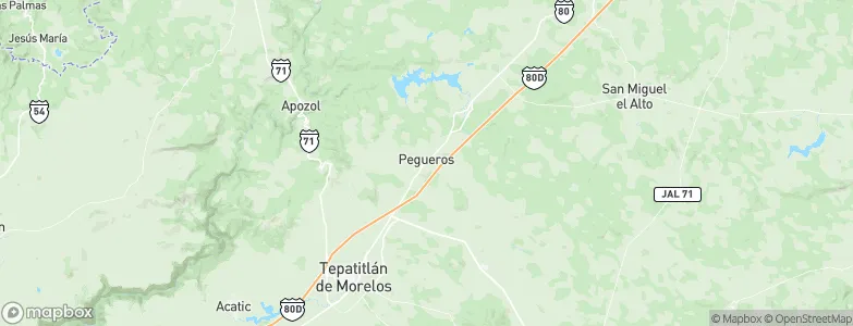 Pegueros, Mexico Map