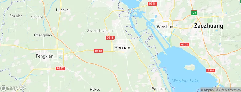 Peicheng, China Map
