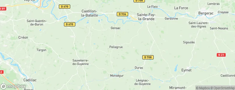 Pellegrue, France Map