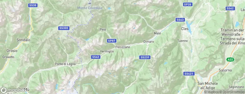 Pellizzano, Italy Map