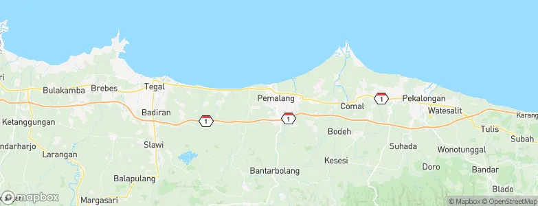 Pemalang, Indonesia Map