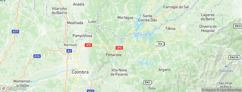 Penacova Municipality, Portugal Map