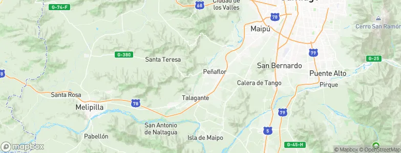 Peñaflor, Chile Map
