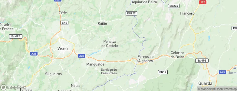 Penalva do Castelo Municipality, Portugal Map