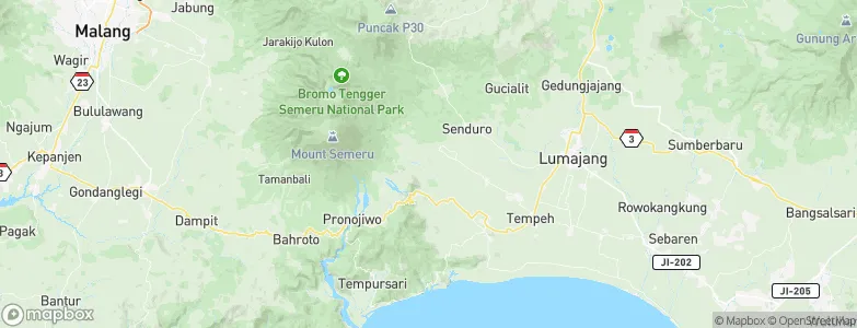 Penanggal, Indonesia Map