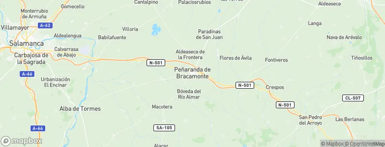 Peñaranda de Bracamonte, Spain Map