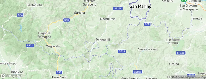 Pennabilli, Italy Map