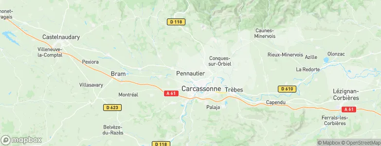 Pennautier, France Map
