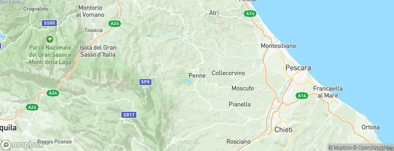 Penne, Italy Map