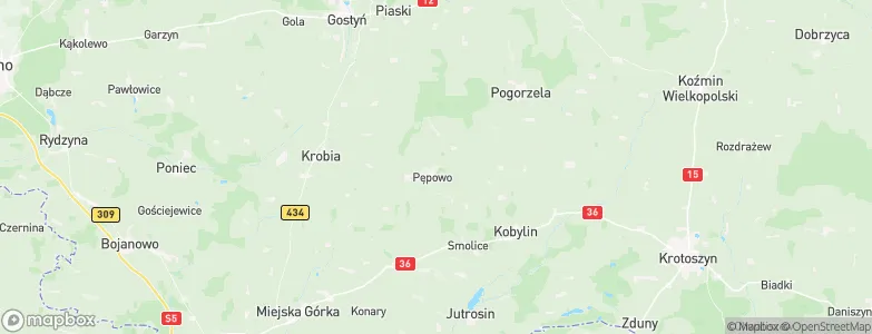 Pępowo, Poland Map