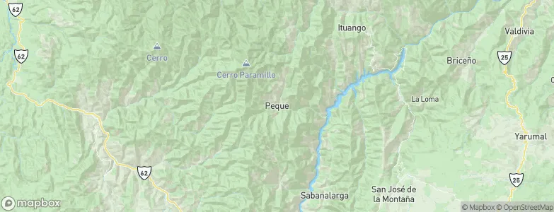 Peque, Colombia Map