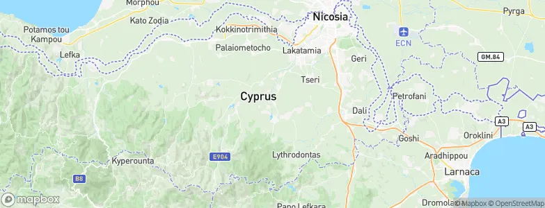 Péra, Cyprus Map