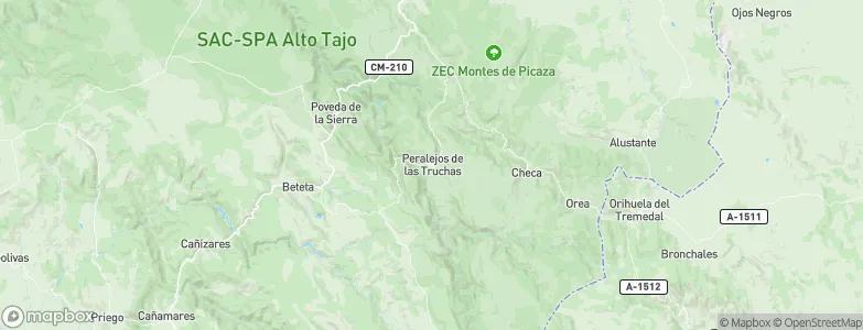 Peralejos de las Truchas, Spain Map