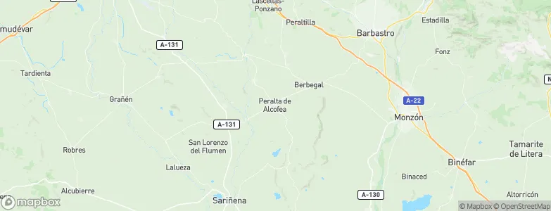 Peralta de Alcofea, Spain Map