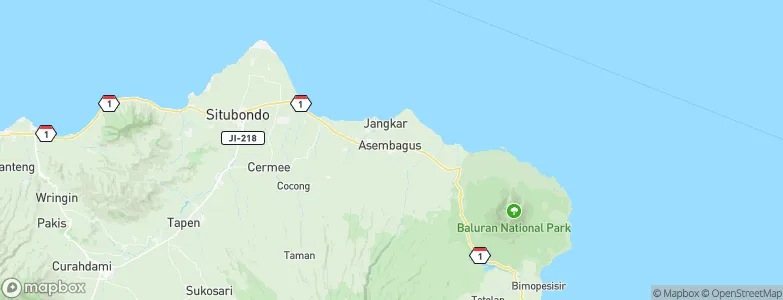 Perante Utara, Indonesia Map