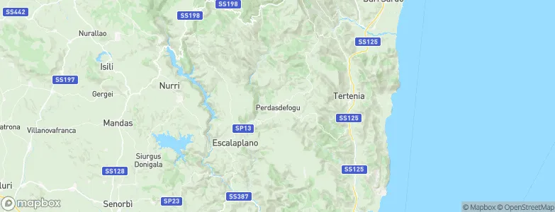 Perdasdefogu, Italy Map