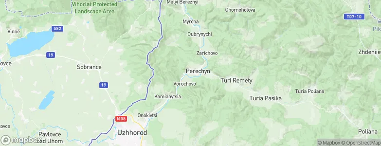 Perechyn, Ukraine Map