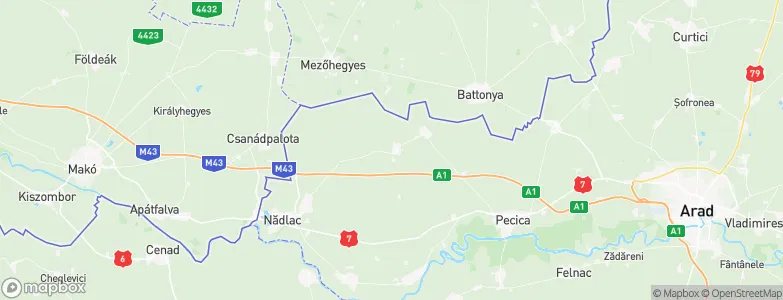 Peregu Mare, Romania Map