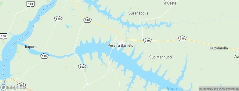 Pereira Barreto, Brazil Map