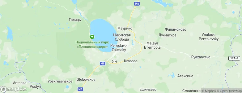 Pereslavl'-Zalesskiy, Russia Map