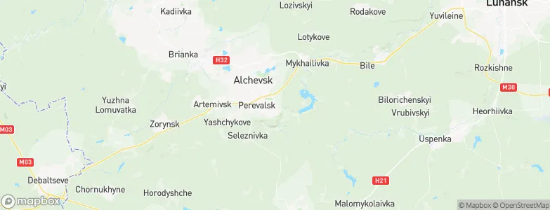 Pereval'sk, Ukraine Map