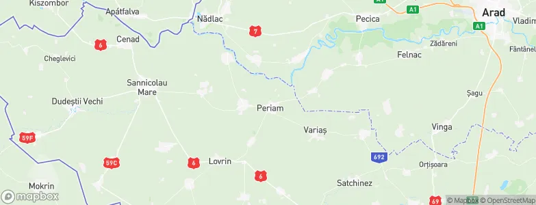 Periam, Romania Map