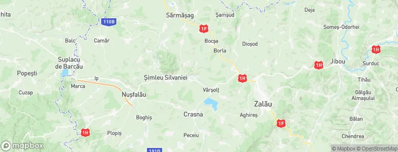 Pericei, Romania Map