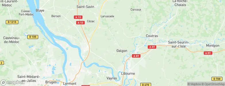 Périssac, France Map